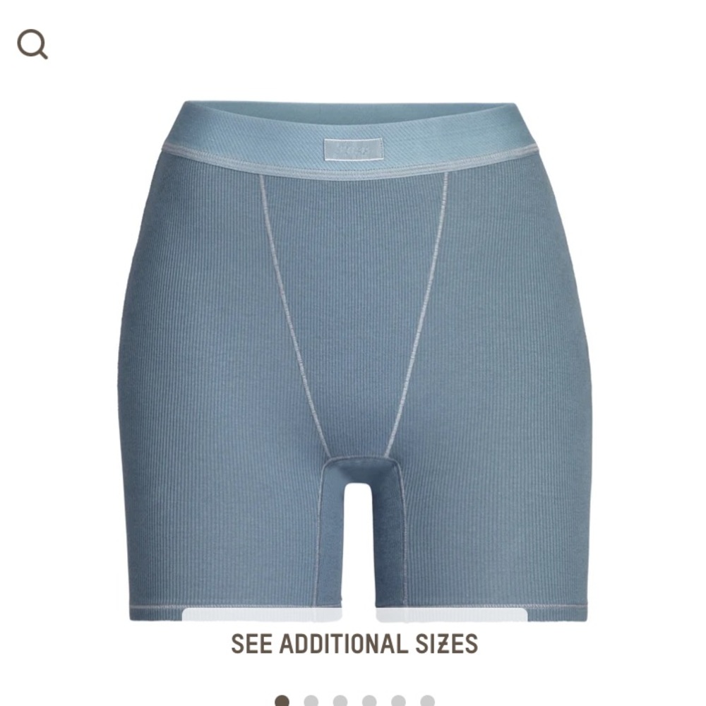 SKIMS COTTON RIB BOXER | KYANITE